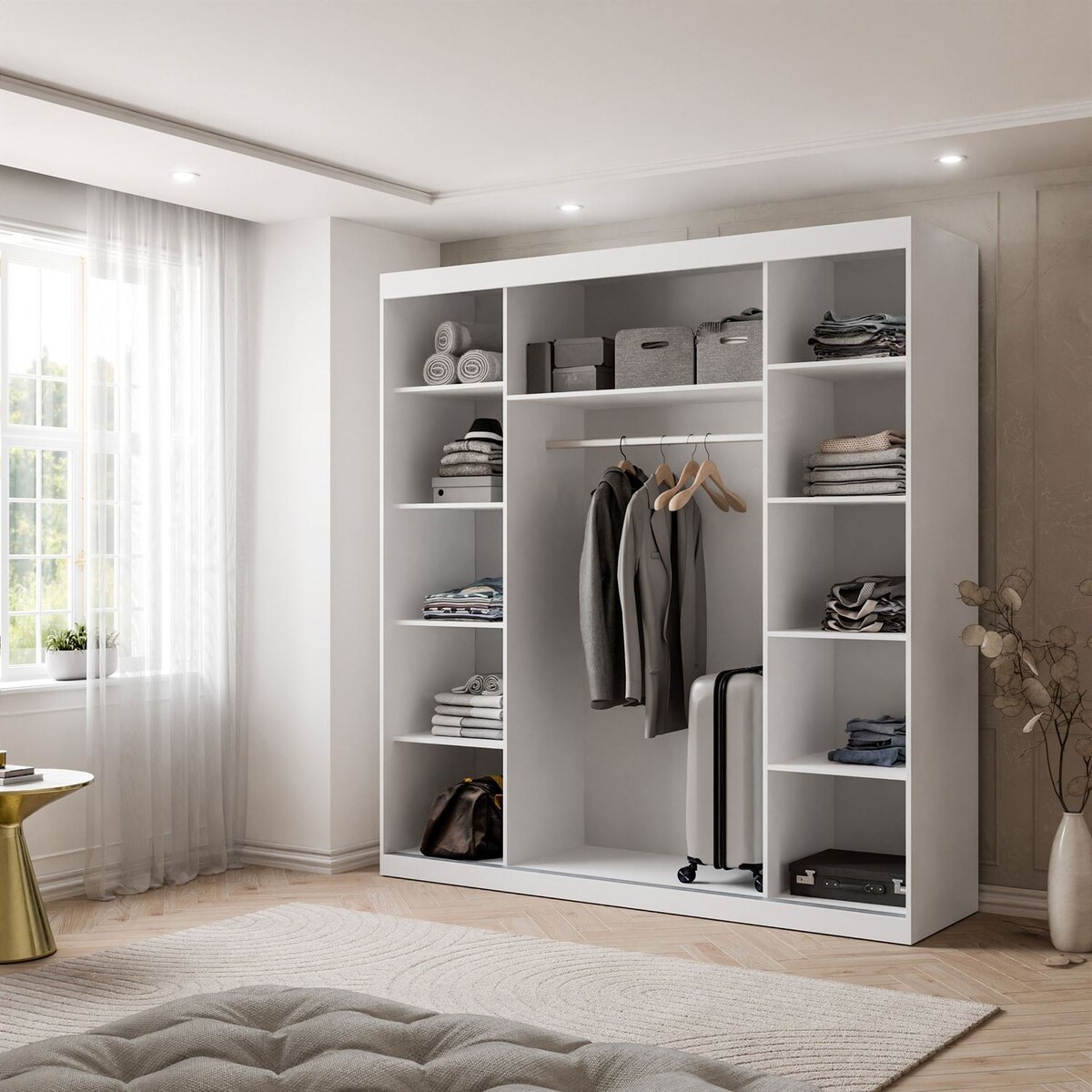 Szafa przesuwna AURIS 200cm, biała