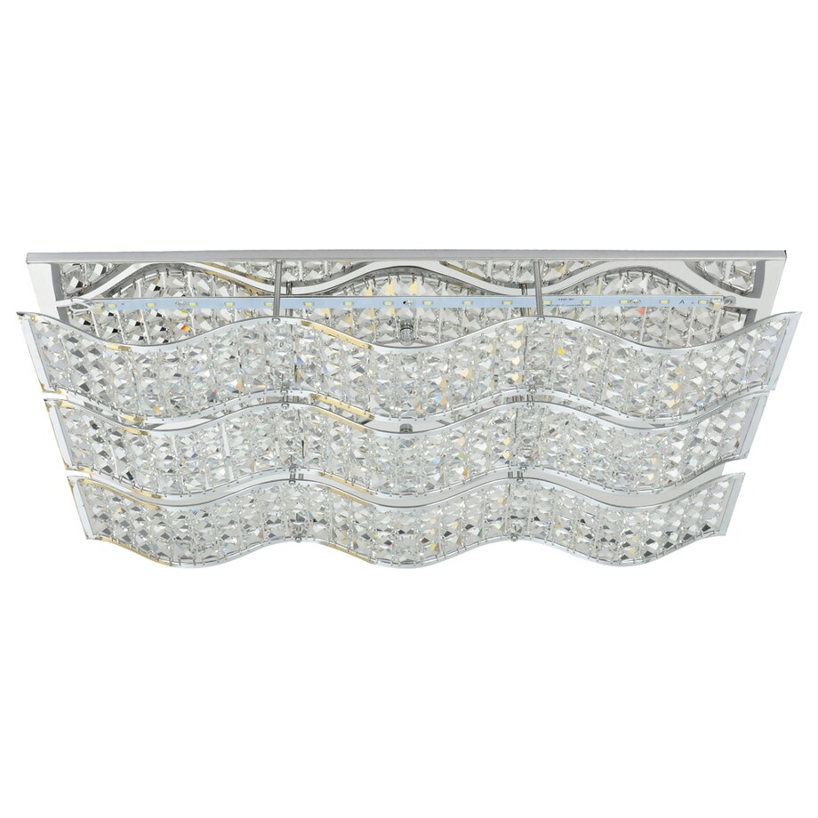 Lampa Sufitowa BRITOP Lighting 1xLED 24W Eleganckie Połączenie Chromu z Transparentnymi Kryształami, 1 szt.