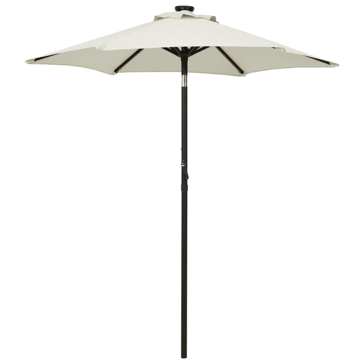 vidaXL Parasol ogrodowy z LED, piaskowy, 200x211 cm, aluminium