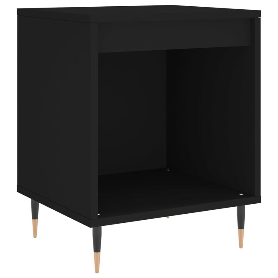 vidaXL Szafka nocna, czarny, 40x35x50 cm, materiał drewnopochodny
