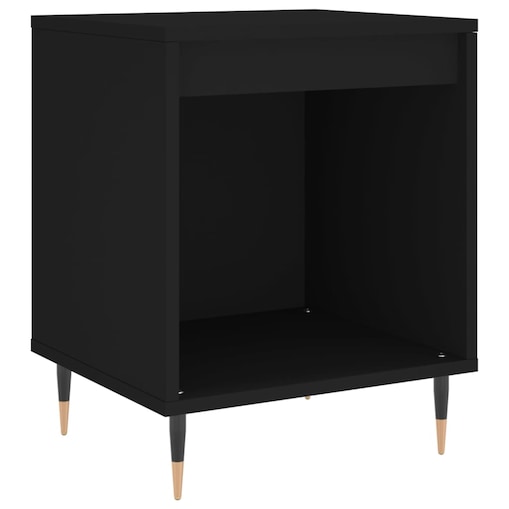 vidaXL Szafka nocna, czarny, 40x35x50 cm, materiał drewnopochodny