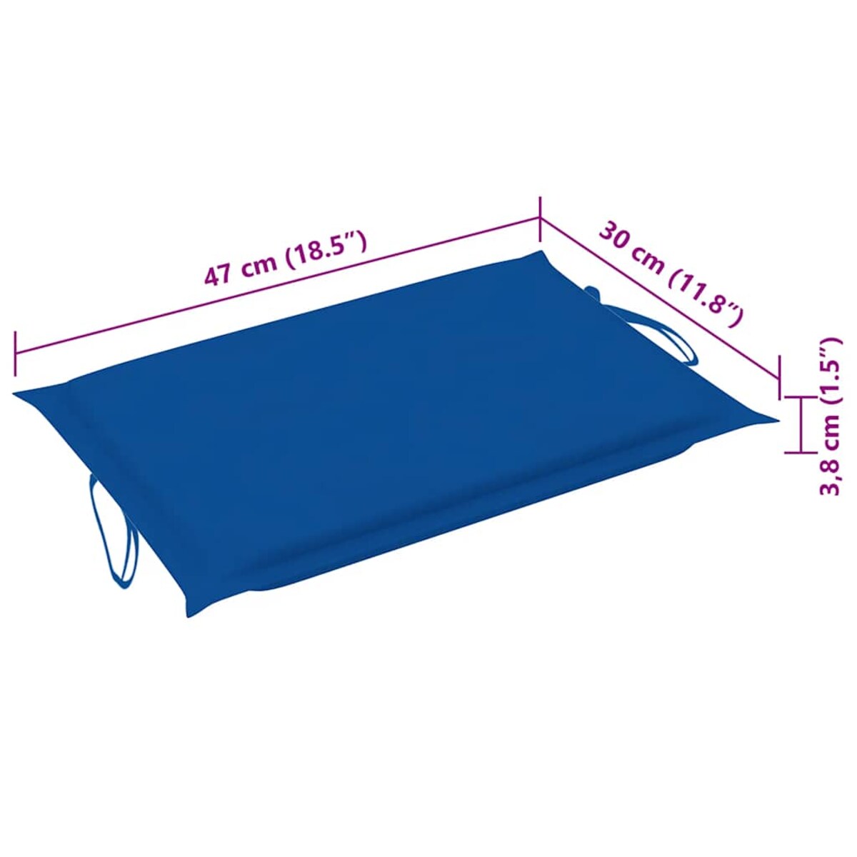 vidaXL Leżaki z poduszkami, 2 szt., lite drewno akacjowe