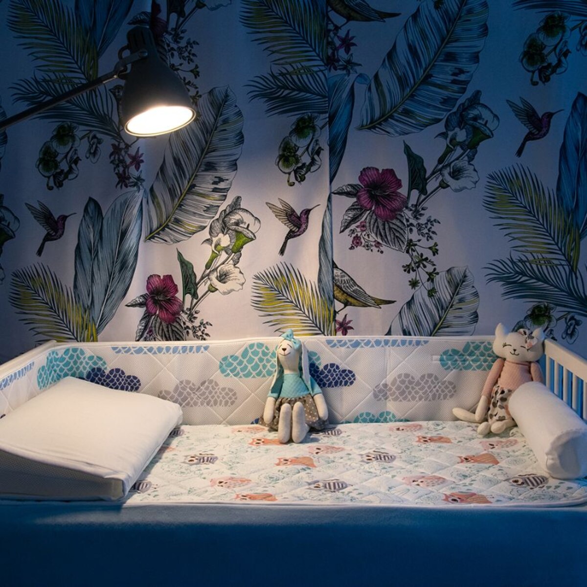 Top na materac 60x120 cm ochraniacz- DREAM Sowy