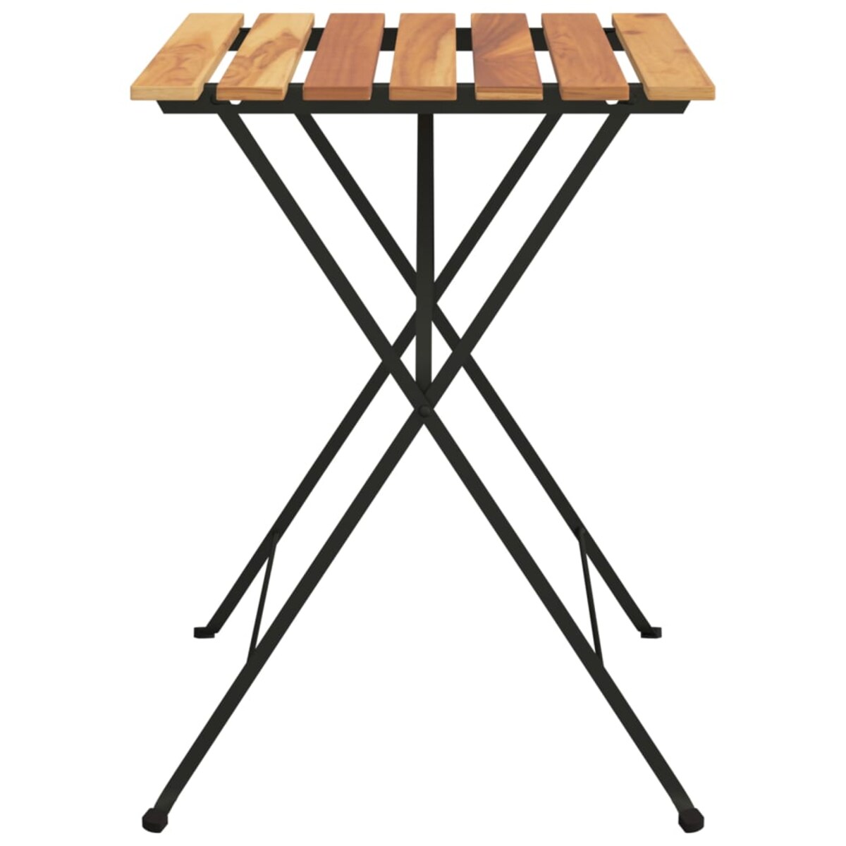 vidaXL Składany stolik bistro, 55x54x71 cm, lite drewno tekowe i stal