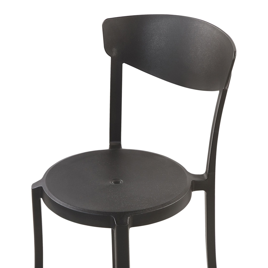 Zestaw 4 krzeseł do jadalni czarny VIESTE