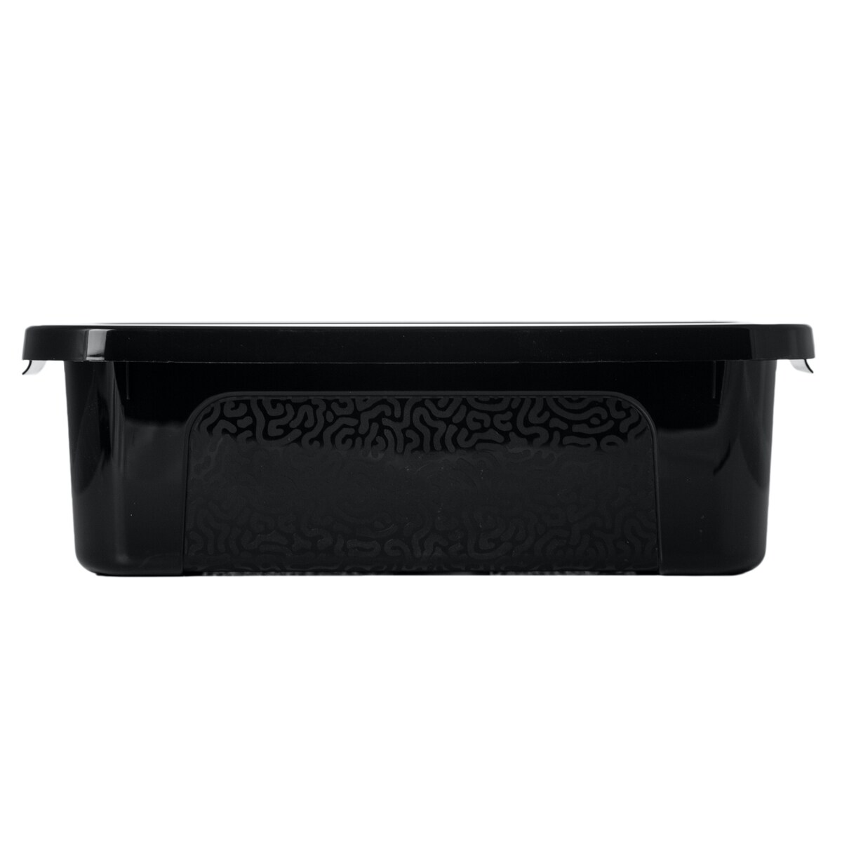 Pojemnik Plastikowy Z Pokrywą Zamykany Pudełko Box Czarny 4,5 L