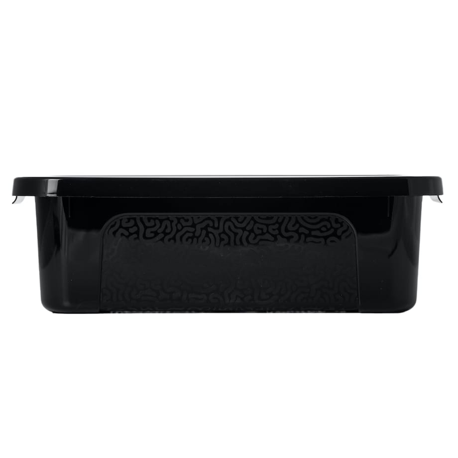 Pojemnik Plastikowy Z Pokrywą Zamykany Pudełko Box Czarny 4,5 L