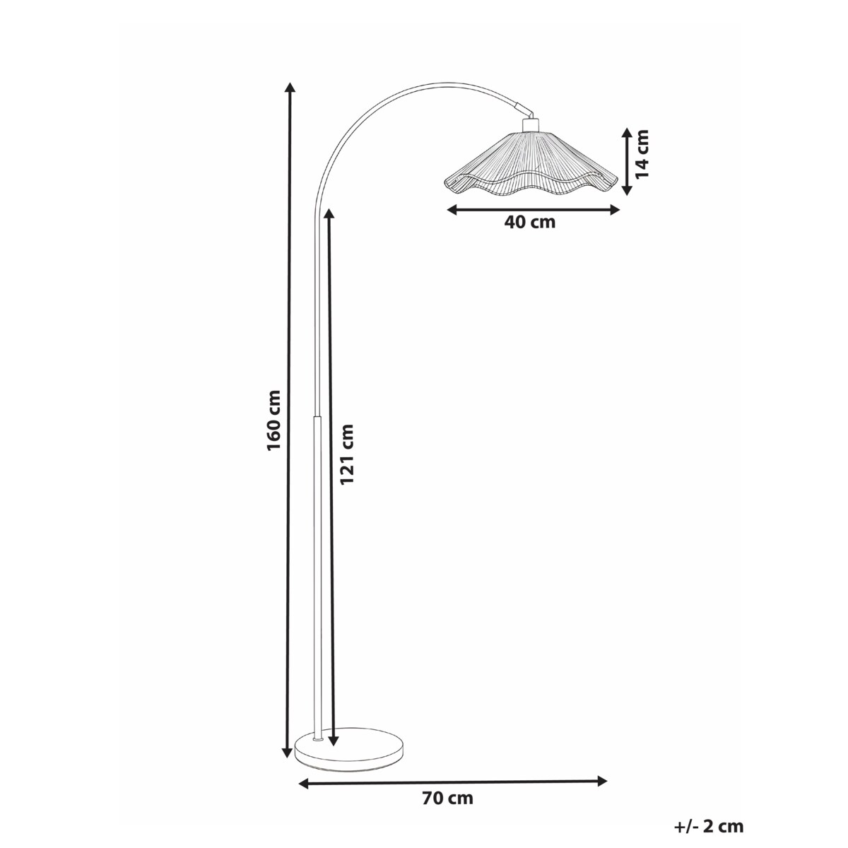 Lampa podłogowa MIGORI Papier Czarny