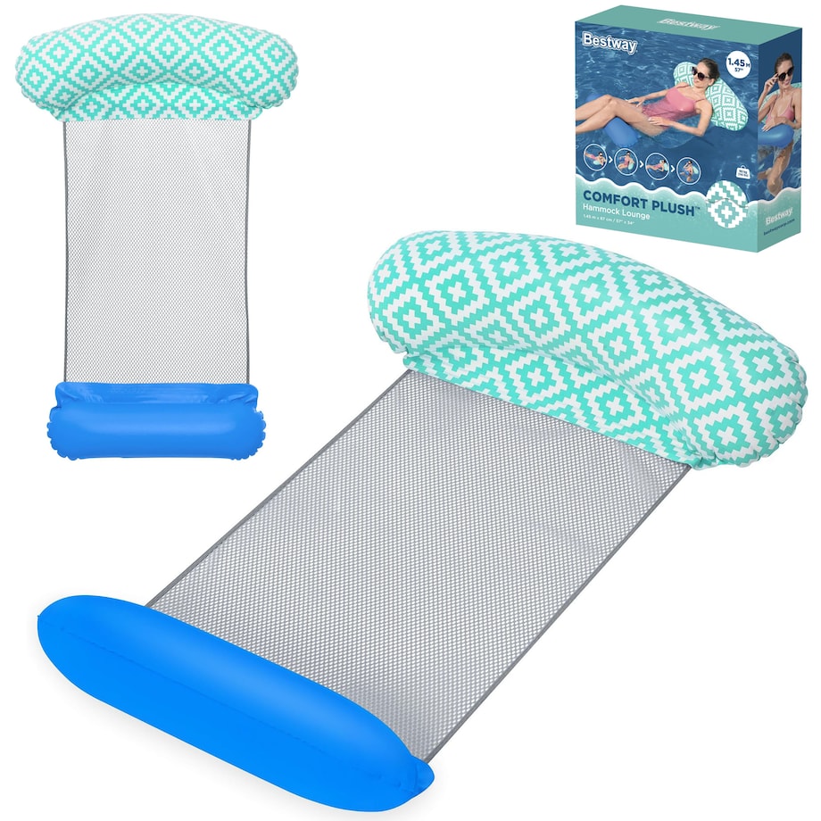 Dmuchany materac z siateczką fotel do pływania hamak Bestway 43555