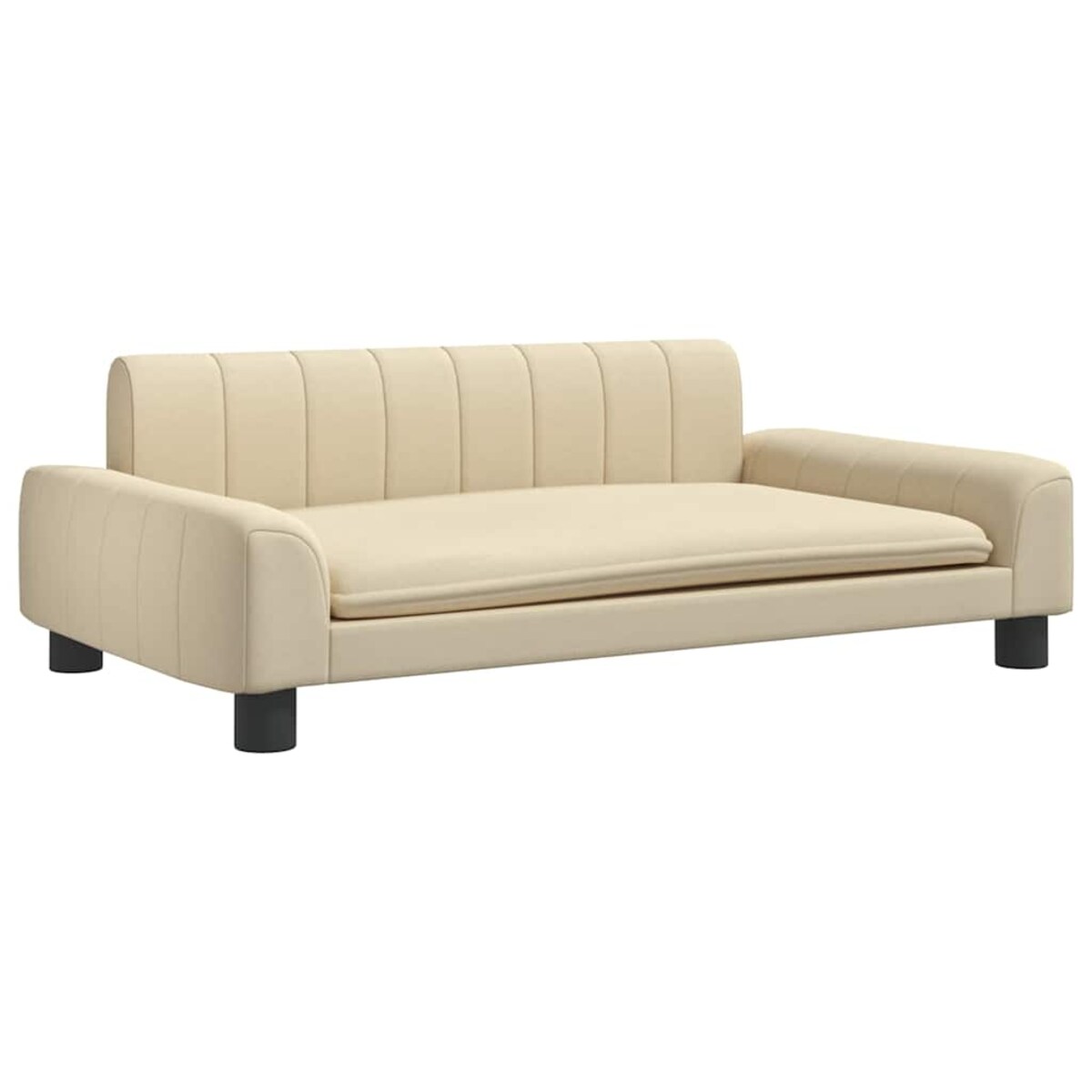 vidaXL Sofa dla dzieci, kremowa, 90x53x30 cm, obita tkaniną