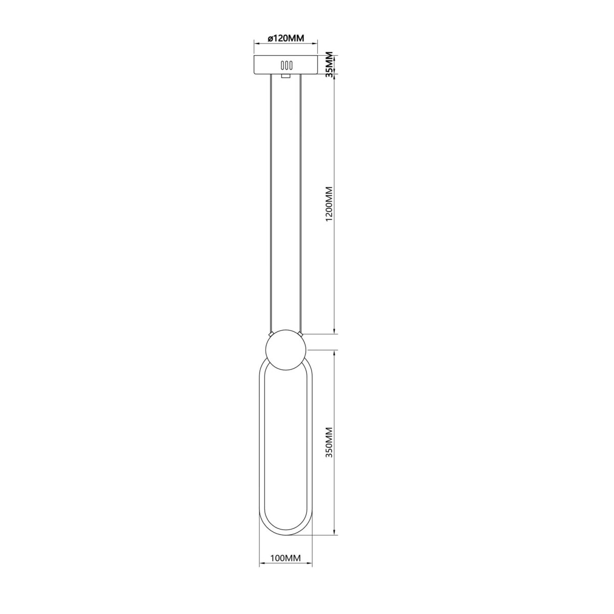 LAMPA WISZĄCA CASTORO CZARNA