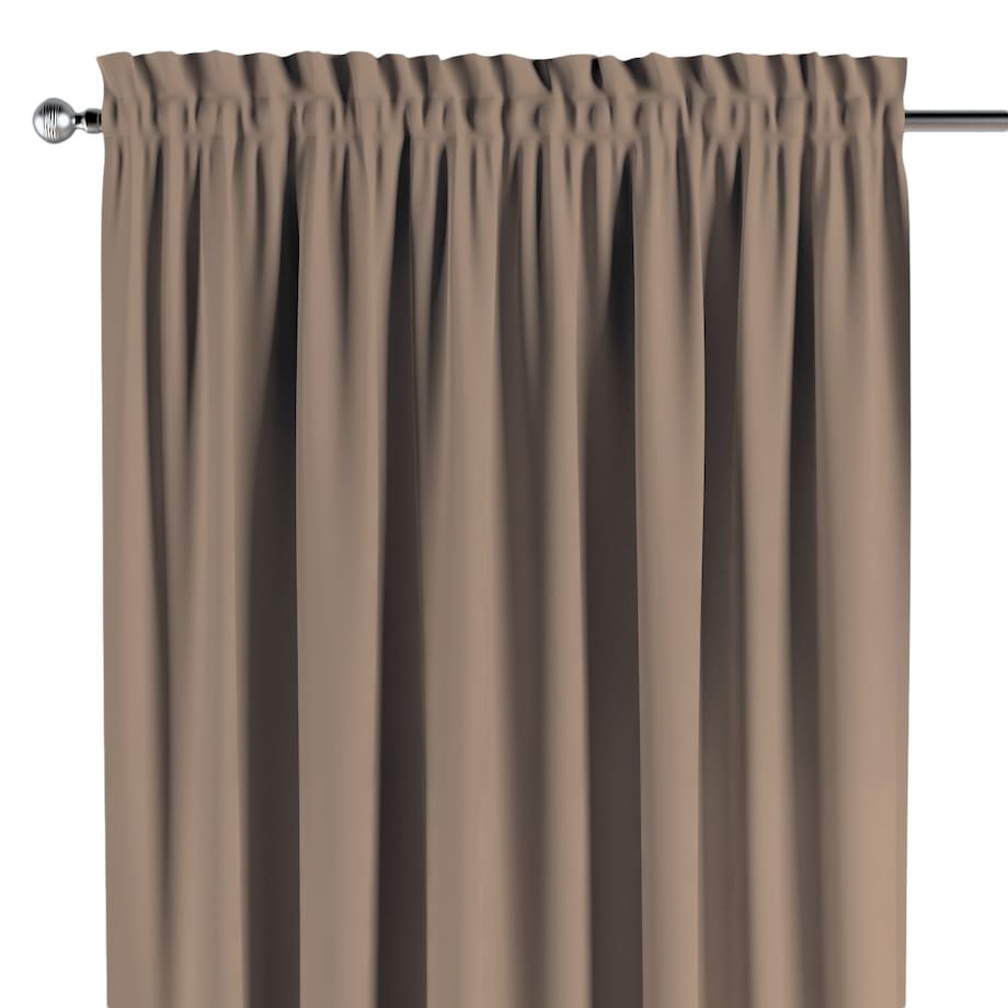 Zasłona na kanale z grzywką 1 szt. 130x260 mocca