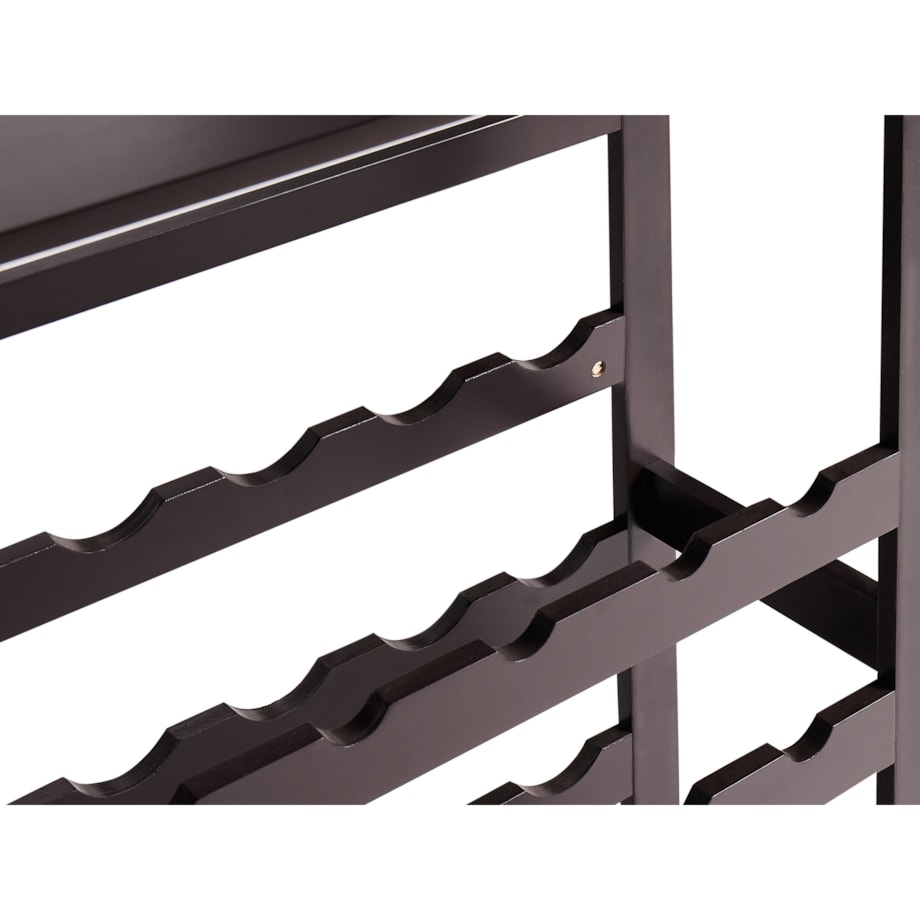 Stojak na wino ROWLEY 91 cm Ciemnobrązowy