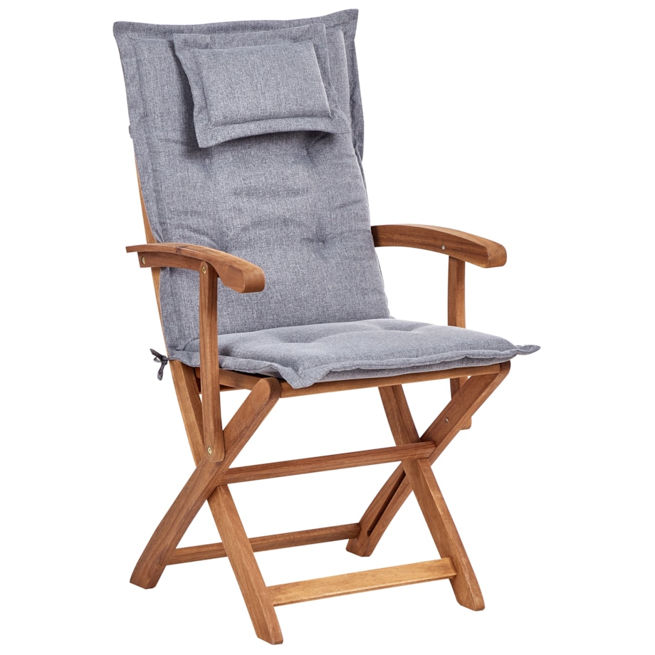 Krzesło ogrodowe Zestaw 2 Drewno Szary MAUI II