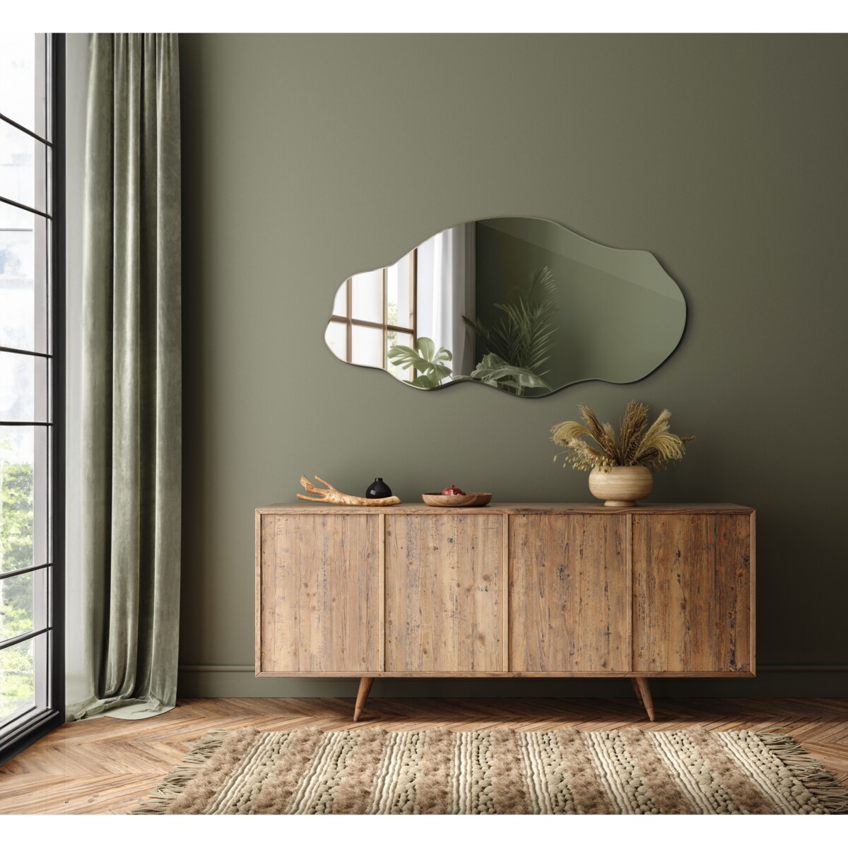 Lustro Faliste Smukłe 45x90 cm