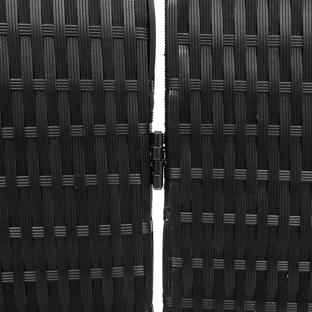 vidaXL Przesłona pokoju Czarny 146 x 180 cm polirattan