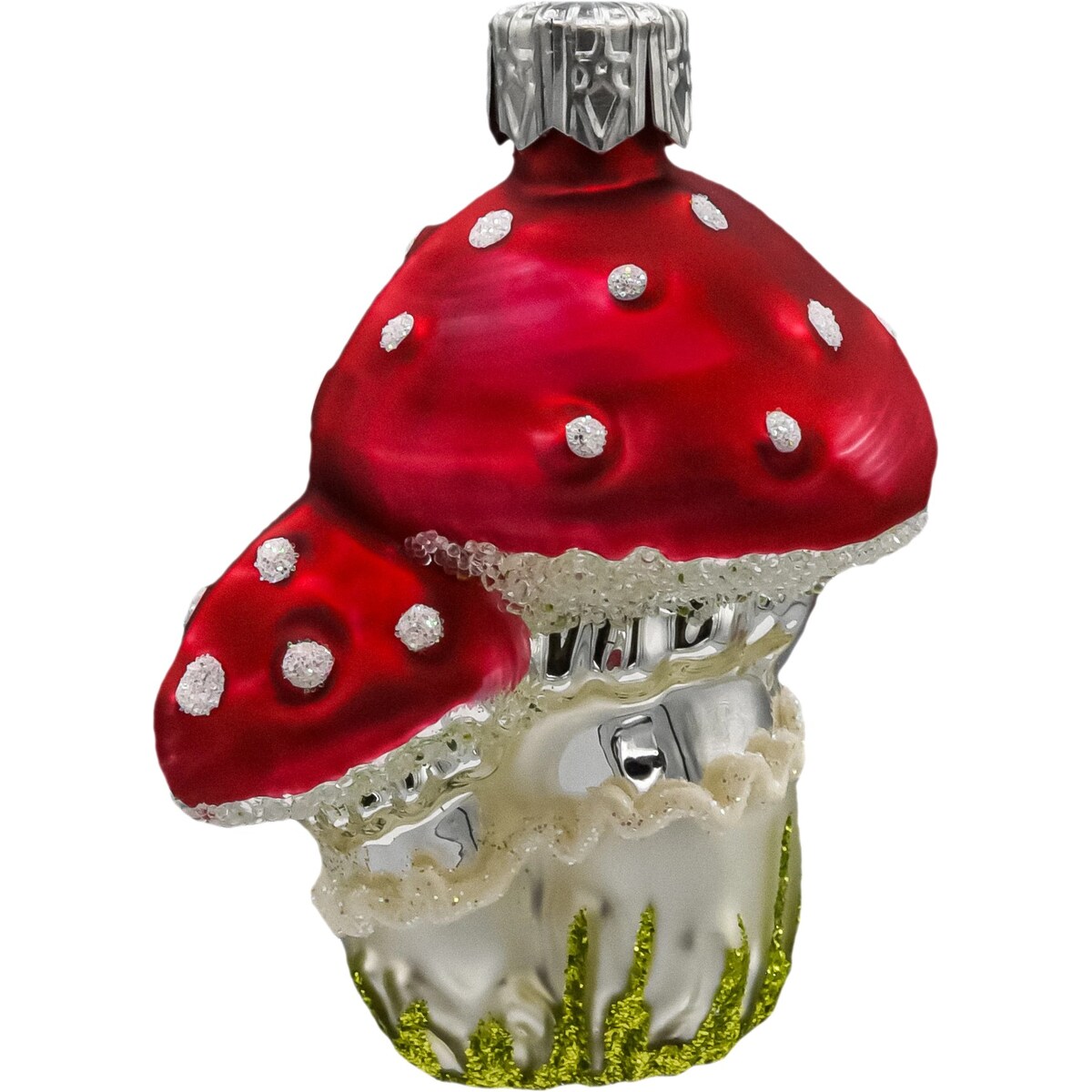 Bombka choinkowa: Muchomorki w trawie