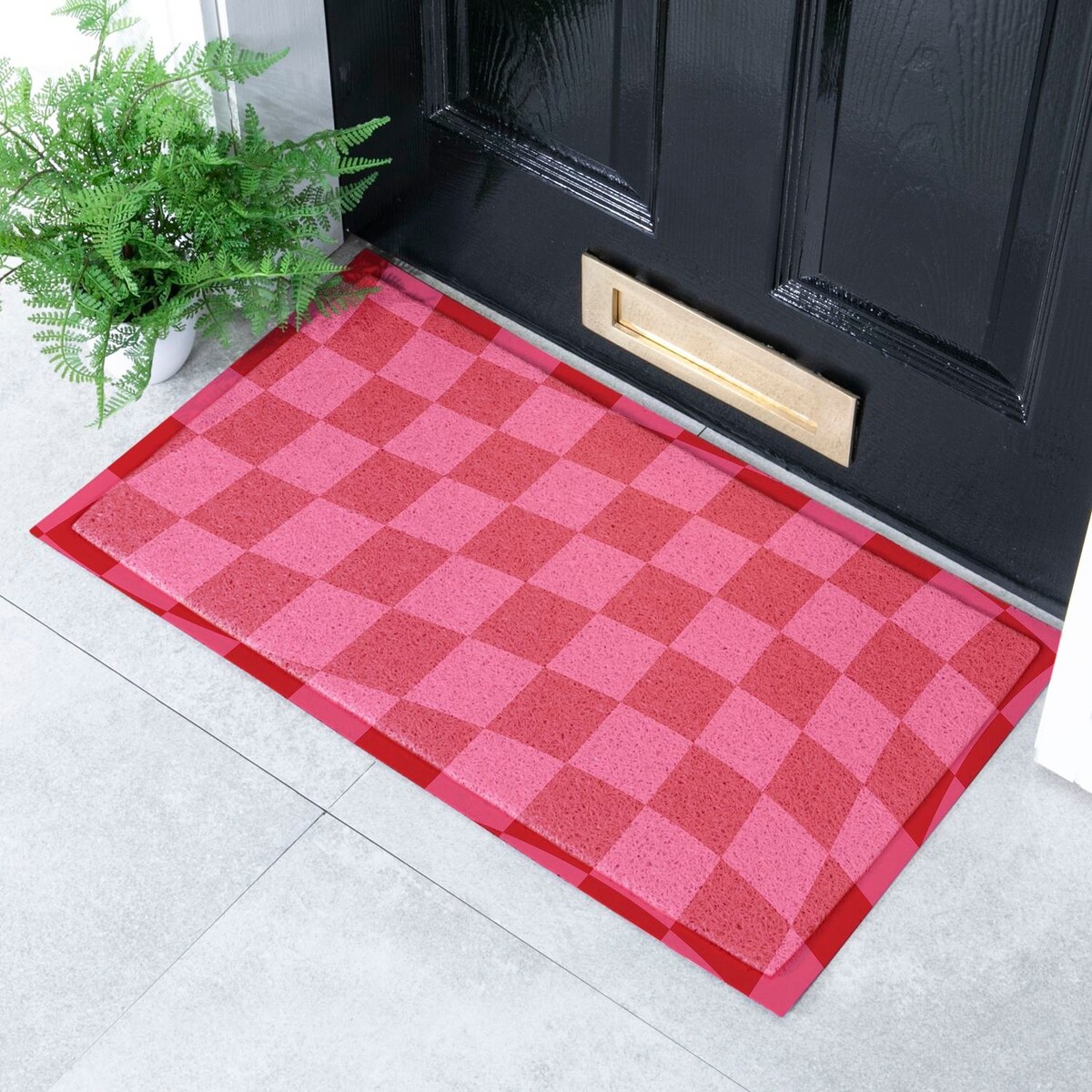 Wycieraczka Fuchsia Wavy Checkerboard Indoor & Outdoor (- 70 x 40 cm)