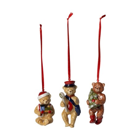 Ozdoby na choinkę 3 szt. Misie Nostalgic Ornaments, 5.6 cm, Villeroy & Boch