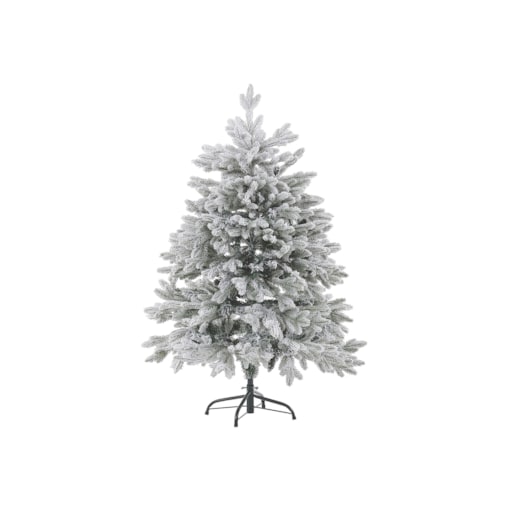 Ośnieżona sztuczna choinka 120 cm biała FORAKER