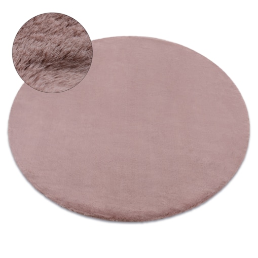 Dywan BUNNY koło róż IMITACJA FUTRA koło 80 cm