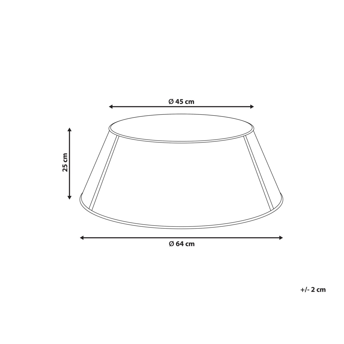 Osłonka pod choinkę LAPUA Żelazo Złoty 64 cm