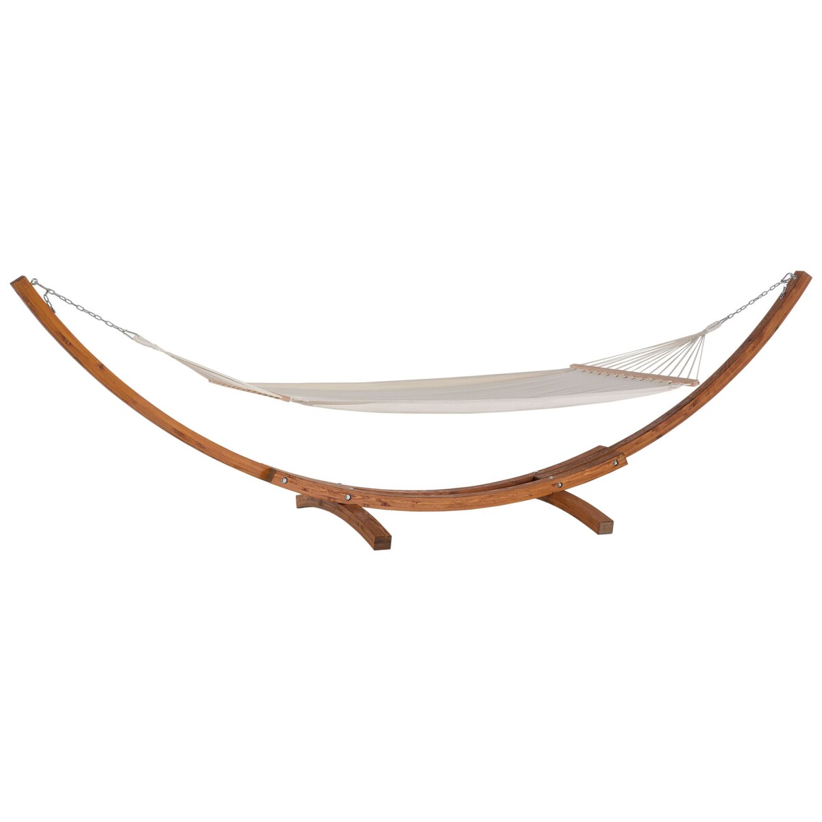 Hamak ogrodowy drewniany beżowy TREVISO