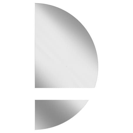 Lustro półokrągłe w dwóch częściach - DOPPIO