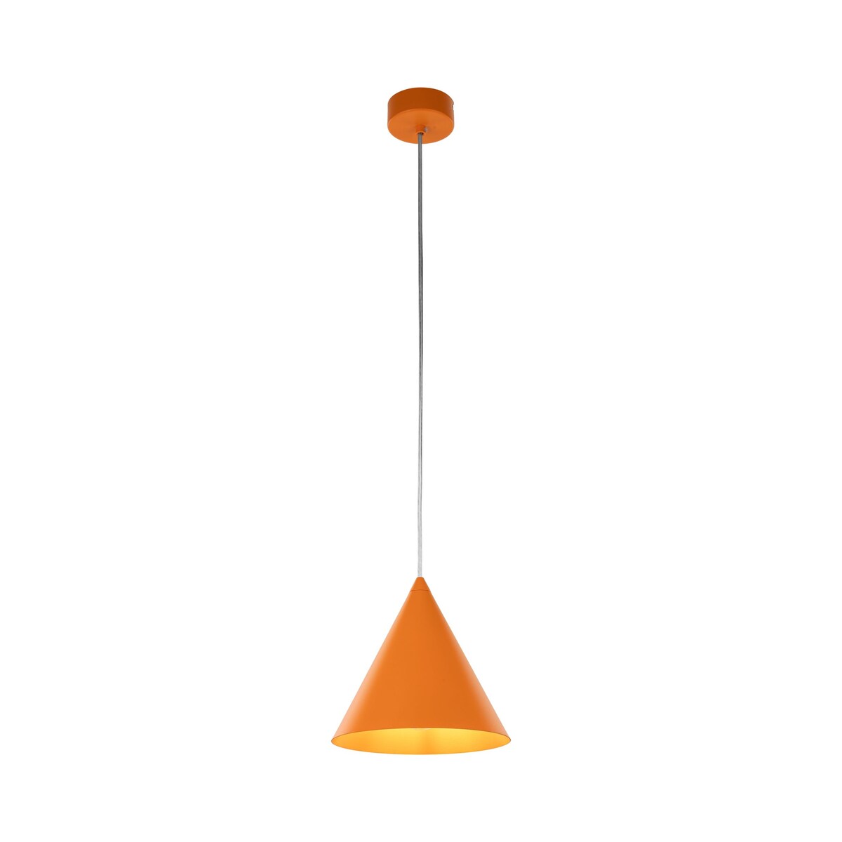 Lampa wisząca TK Lighting CONO ORANGE 10075, metalowa, E27, regulowana wysokość 140 cm, pomarańczowa do kuchni i salonu