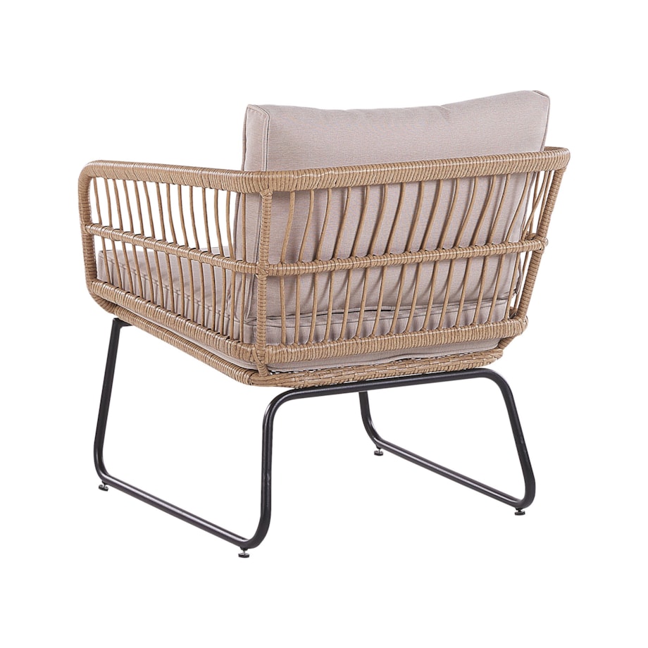 Zestaw ogrodowy rattanowy 4-osobowy beżowy RAVELLO