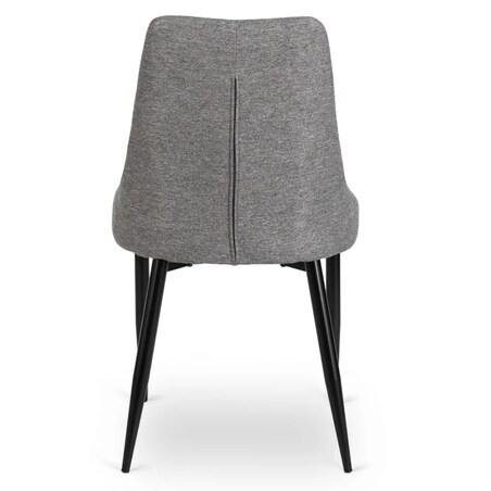 Krzesło Kuchenne Tapicerowane Tkanina CORK 2 Do Jadalni Salonu Szare Loft