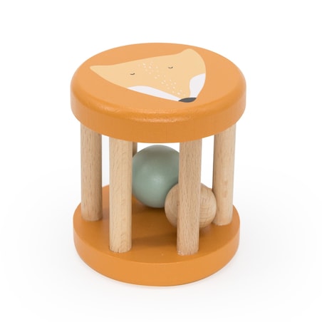 Drewniana grzechotka roller Trixie Baby - Lis