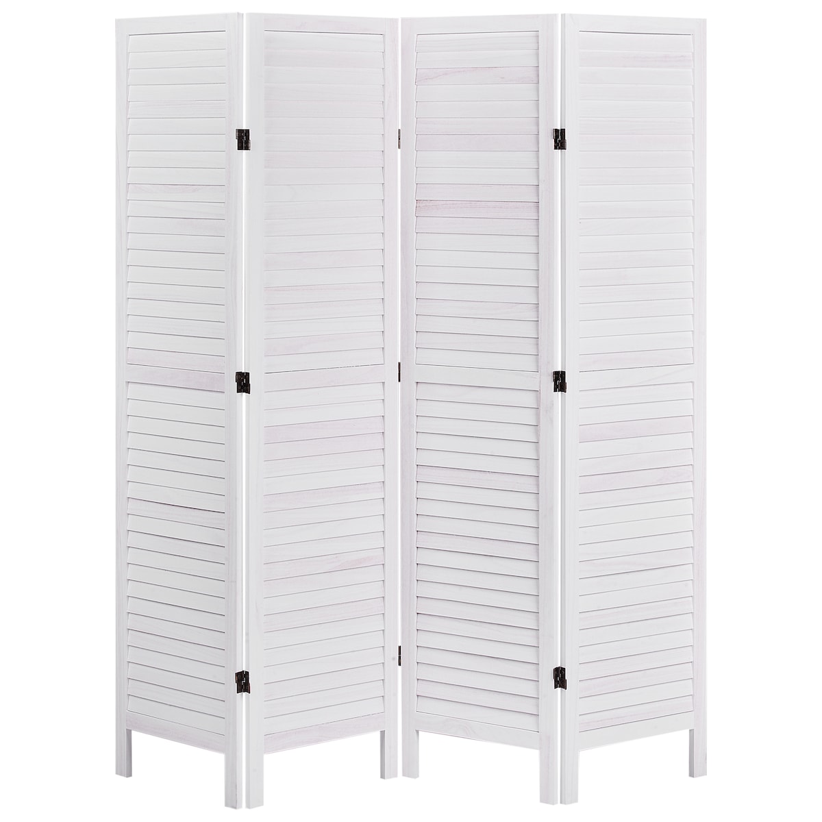 4-panelowy parawan pokojowy AVENES Złamana biel 163 cm 170 cm