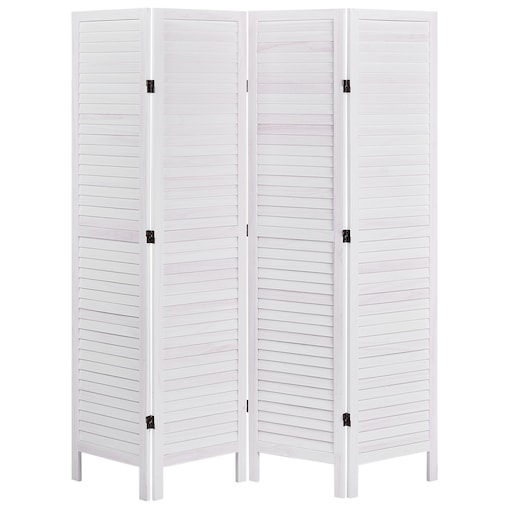 4-panelowy parawan pokojowy AVENES Złamana biel 163 cm 170 cm
