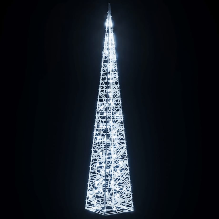 vidaXL Stożek dekoracyjny, akrylowy, zimne białe LED, 120 cm