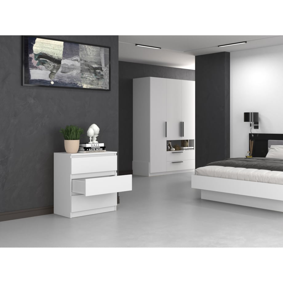 KOMODA SZAFKA 3 SZUFLADY M3 BIEL