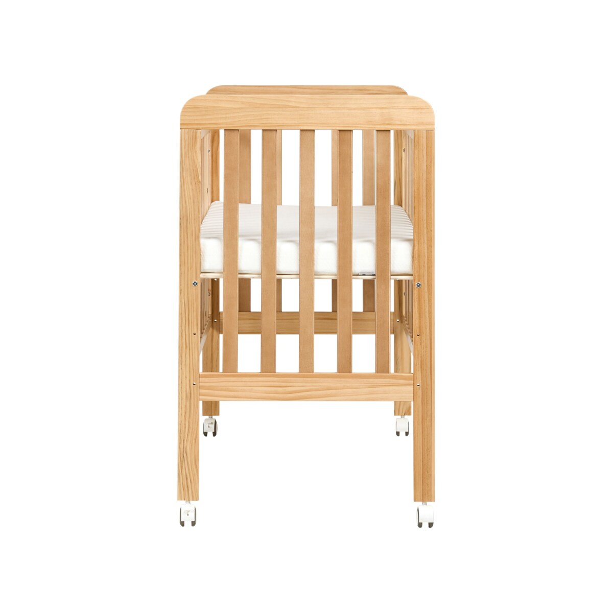 Łóżeczko dziecięce Drewno sosnowe BODMIN 60 x 120 cm Z kółkami Jasnobrązowy