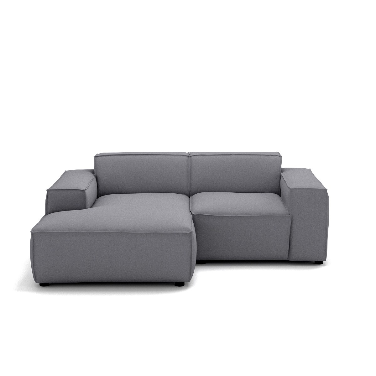 Narożnik lewy 3 osobowy Modularis - Szary Welur