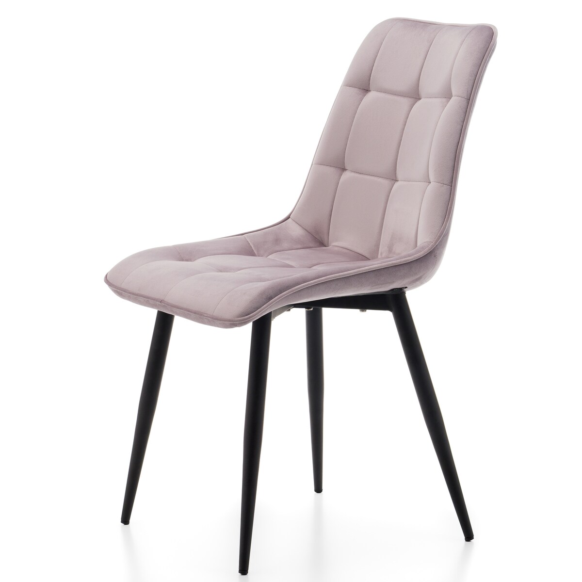 Krzesło tapicerowane welurowe CHIC velvet różowy do salonu jadalni