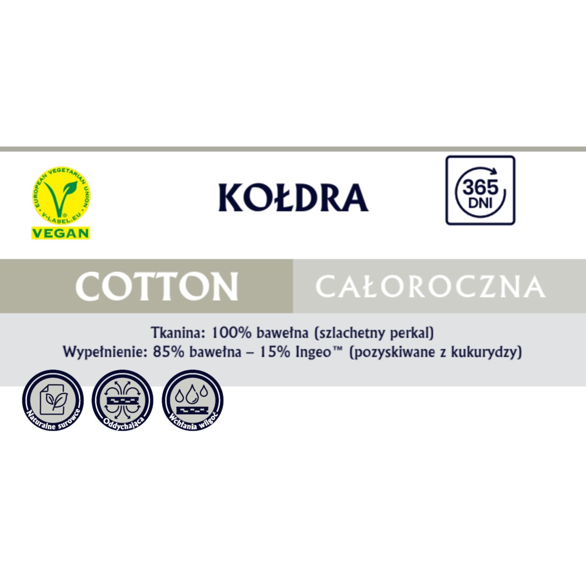 Kołdra całoroczna 200x220 COTTON Senna Home