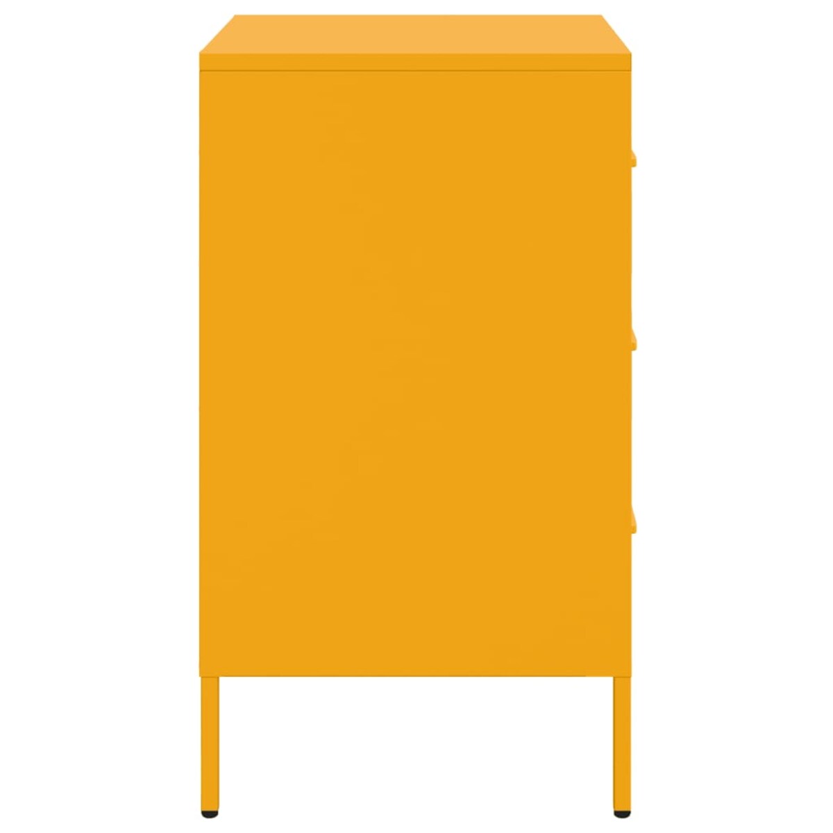 vidaXL Szafka nocna, musztardowa, 36x39x68 cm, stal