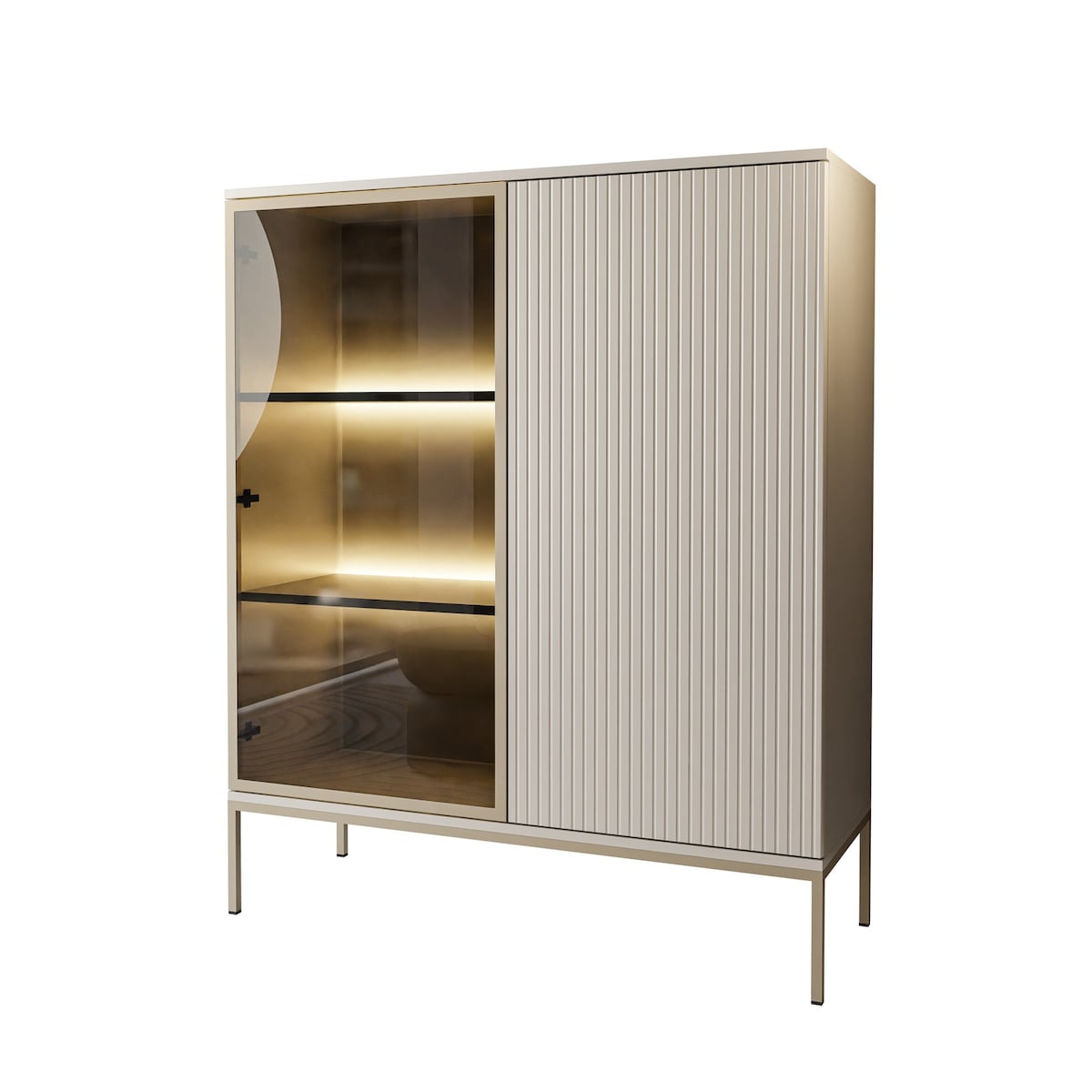 Witryna ECLIPSE WT104 z oświetleniem kaszmir