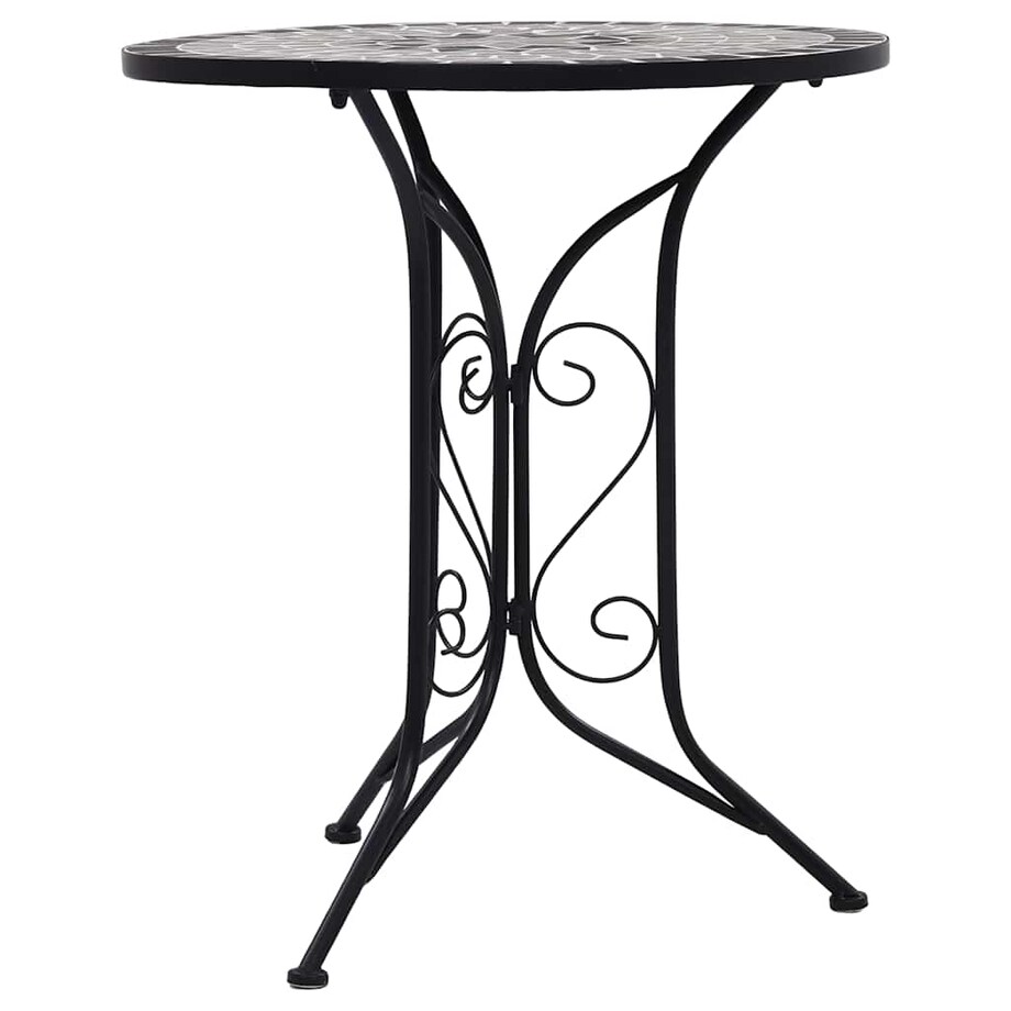 vidaXL Mozaikowy stolik bistro, szary, 60 cm, ceramiczny
