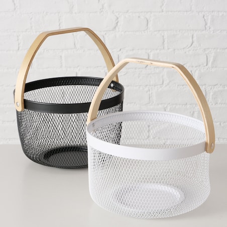 Koszyk dekoracyjny z metalu KOLEO, Ø 17 cm