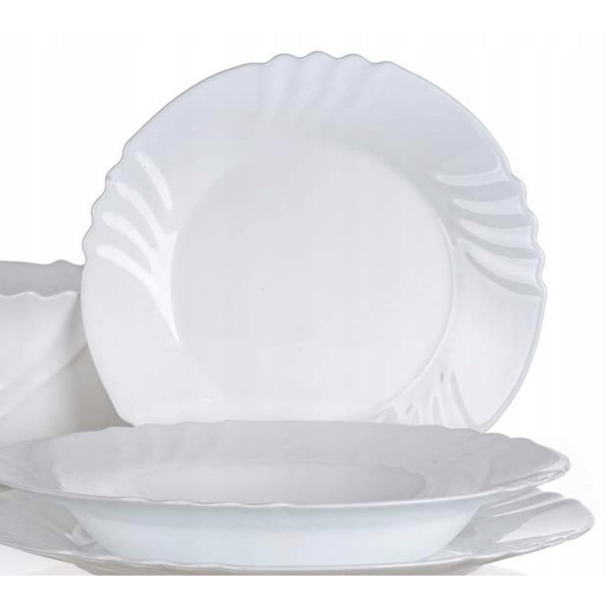 KOMPLET TALERZE OBIADOWE BIAŁE EBRO BORMIOLI NA 6 osób na prezent mamy box