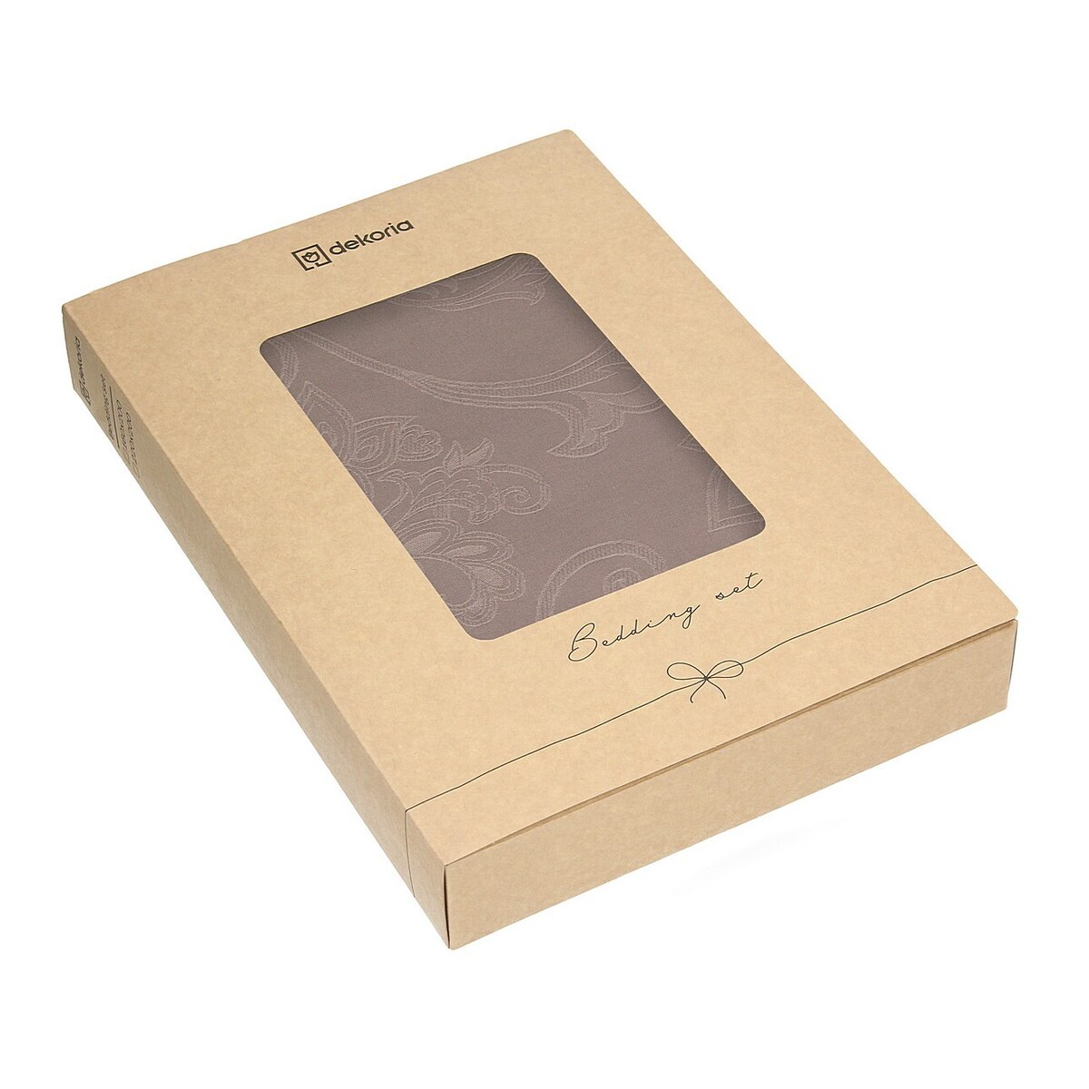 Pościel z satyny żakardowej Mocha Whisper 160x200 cm, 160x200 cm