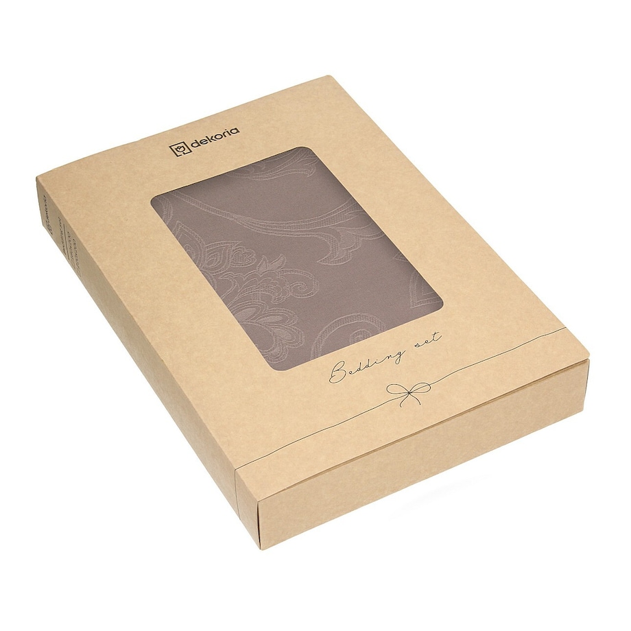 Pościel z satyny żakardowej Mocha Whisper 160x200 cm, 160x200 cm