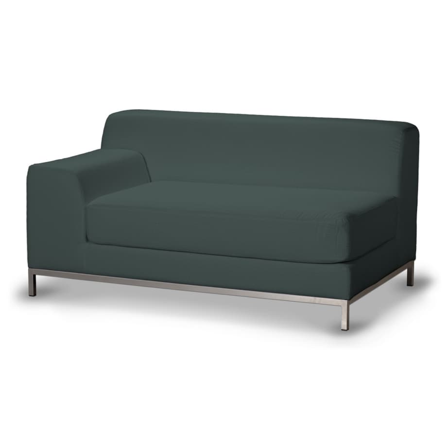 Pokrowiec na sofę lewostronną Kramfors 2-osobową, zgaszony szmaragd - welwet, Sofa Kramfors, Ingrid