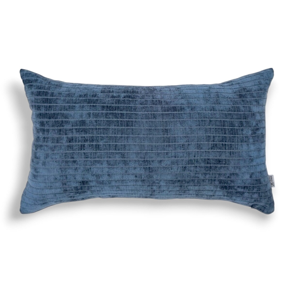 Granatowa poduszka dekoracyjna w prążki 30x50 Lines