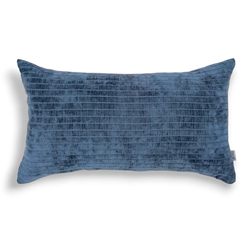 Granatowa poduszka dekoracyjna w prążki 30x50 Lines